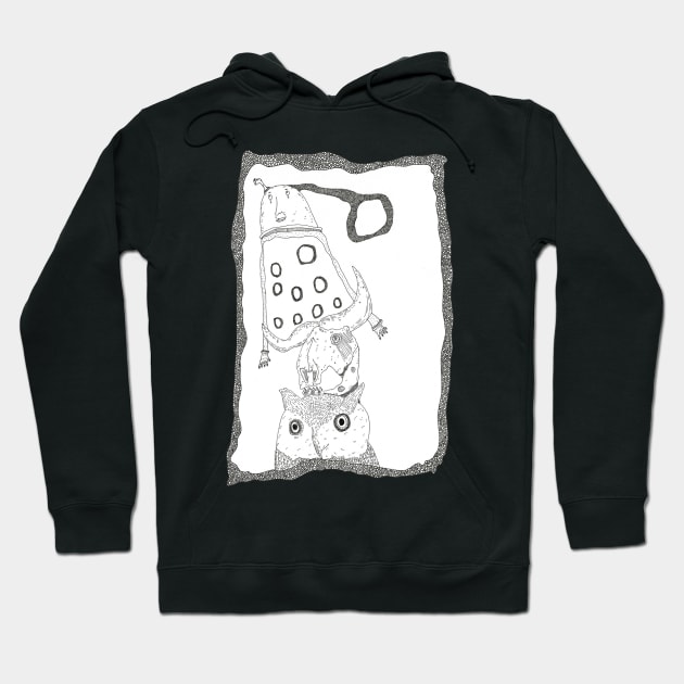 Totem poles and skulls Hoodie by The Cloud Gallery